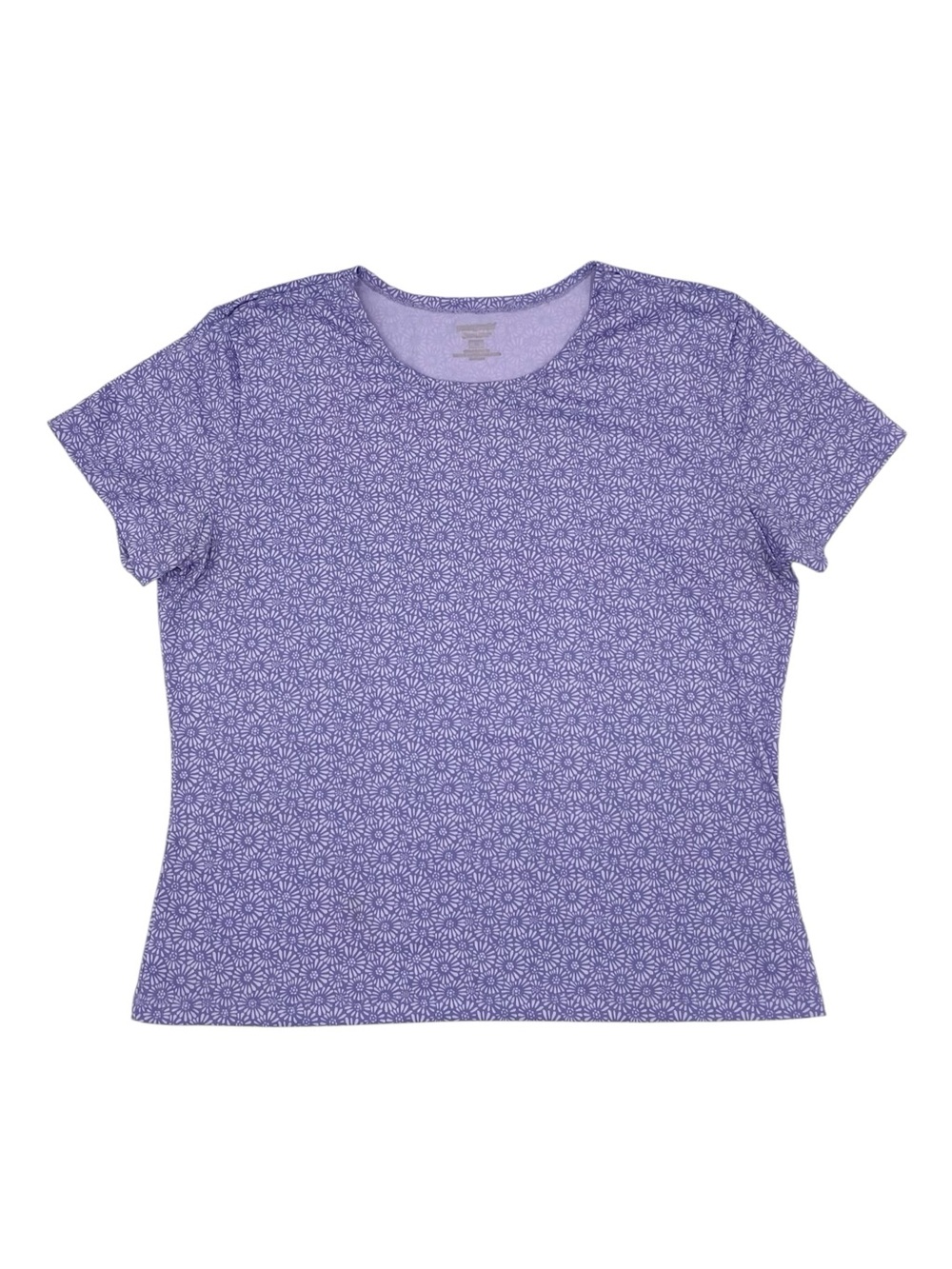 Patagonia Capilene Purple Floral Short Sleeve Tee Size Medium Outdoor Gorpcore
